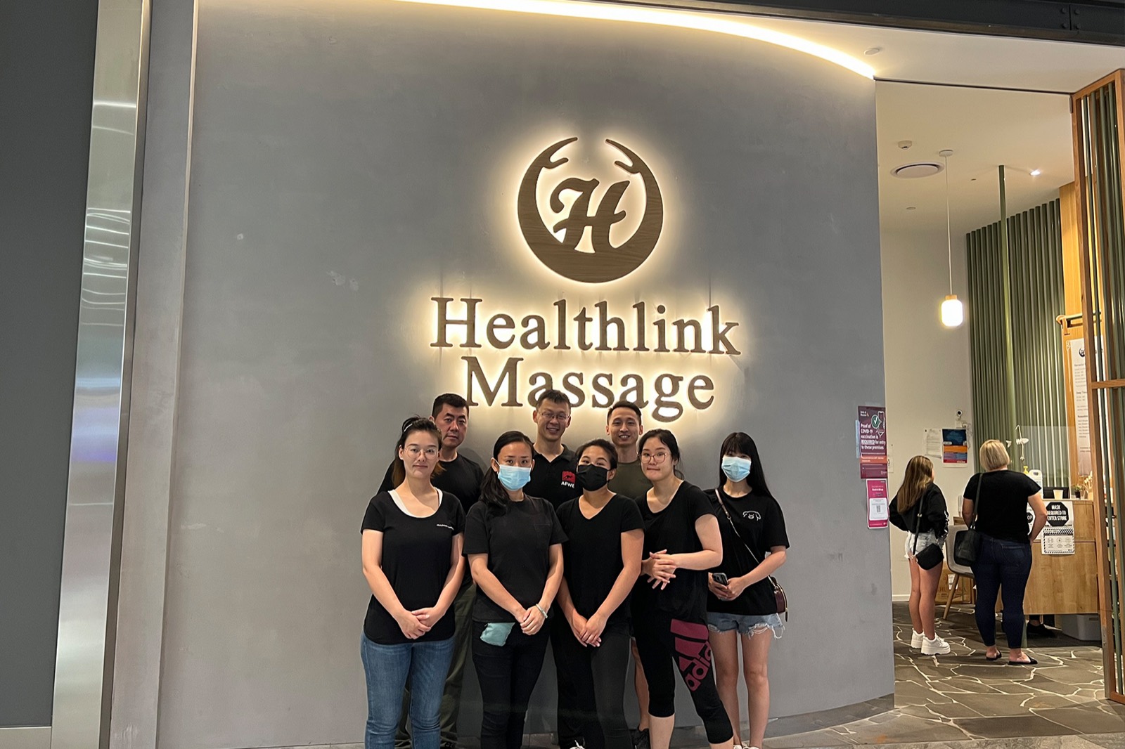 The Healthlink Massage team at a clinic