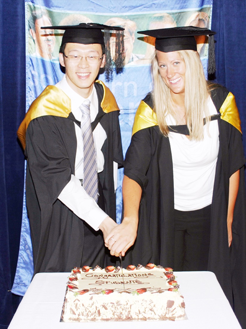 Zongjin Bai at a graduation celebration