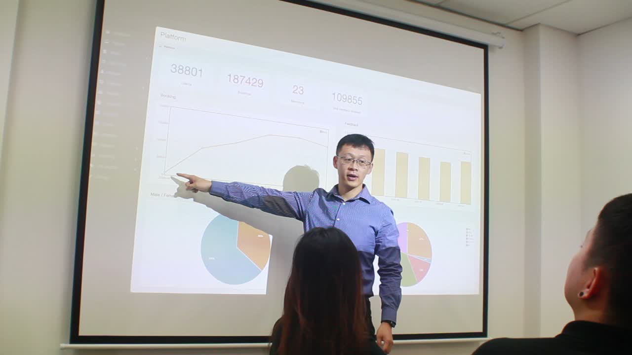 Zongjin Bai presenting a Healthlink Digital platform at AFWE